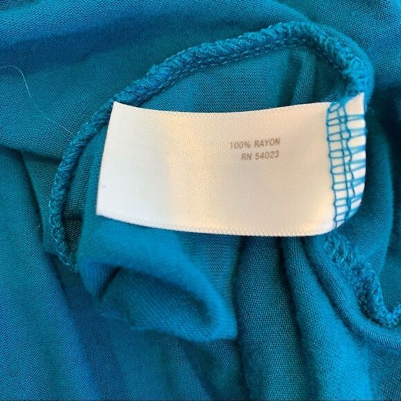 Old Navy Maternity Size Small Turquoise Color Light Ruffle Dress - Picture 7 of 9